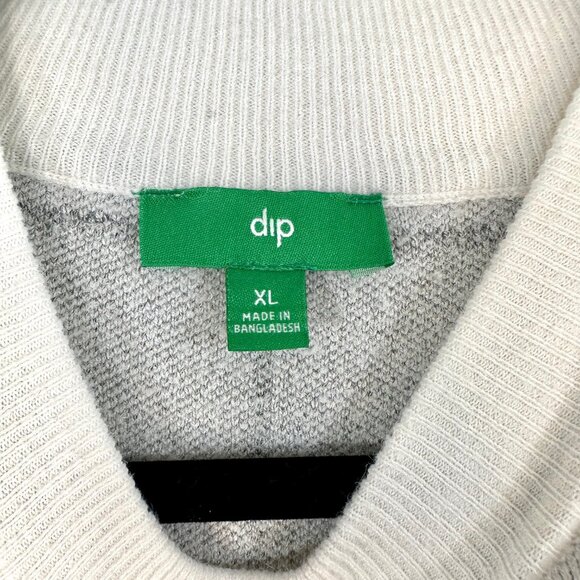 White & Gray Window Pane Flannel Mock neck Sweater XL - Picture 4 of 6